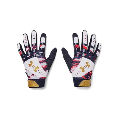 Under Armour Women's Radar Novelty Softball Gloves, (411) Midnight Navy / / Metallic Gold, Large
