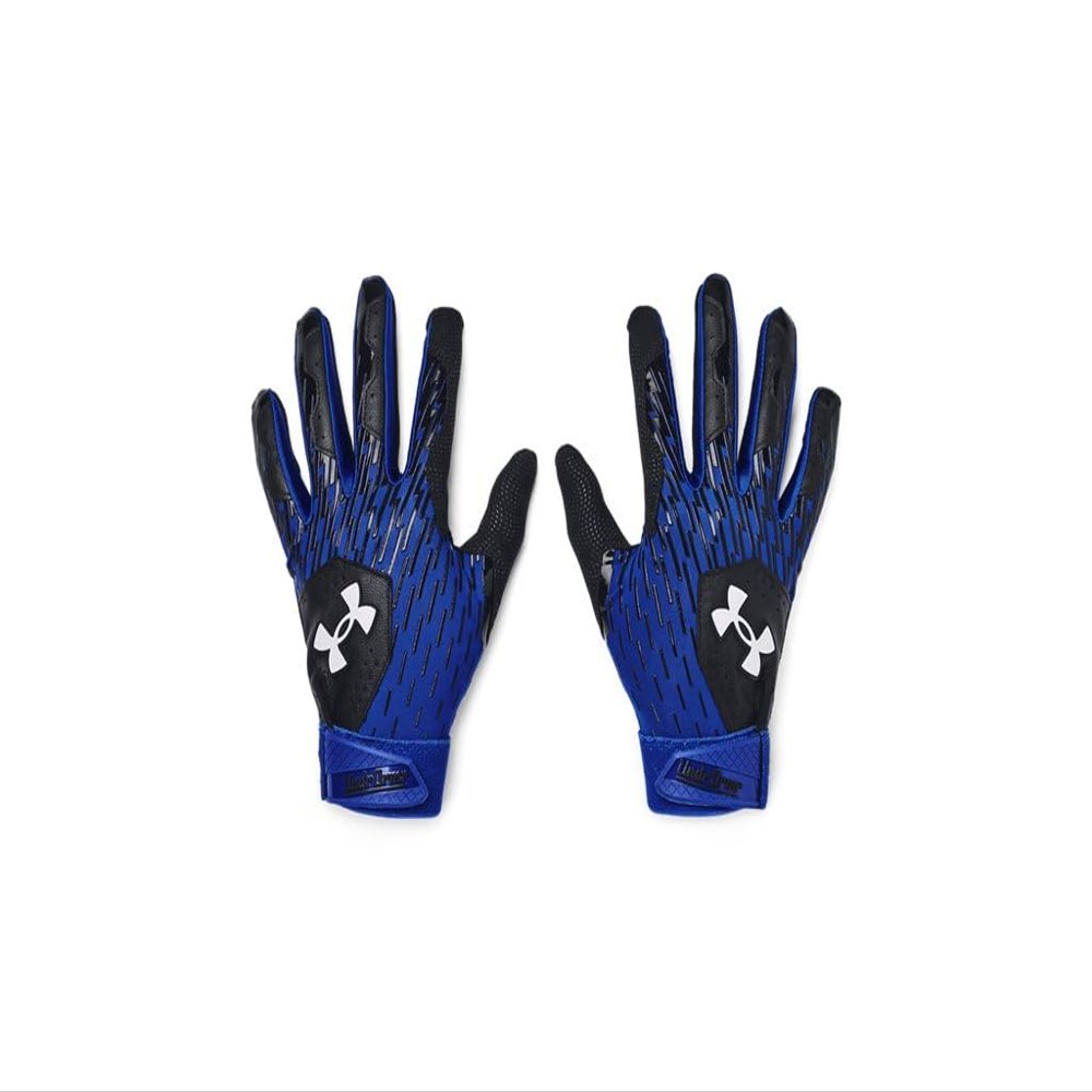 Under Armour Boys Youth Clean Up Baseball Gloves, (002) Black/Team Royal/White, Medium