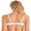 ACSUSS Womens Lace Underwired Bra Adjustable Spaghetti Straps 1/4 Cups Brassiere Lingerie Underwear White 4X-Large view 4
