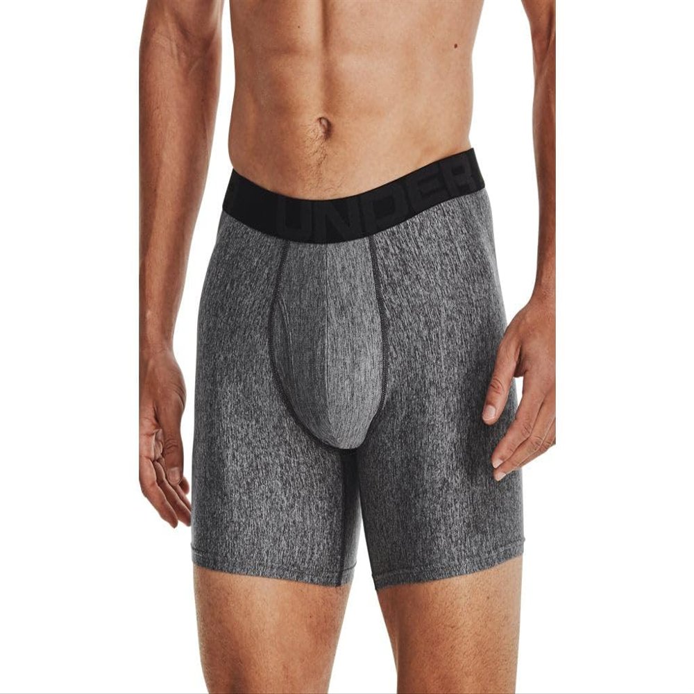 Under Armour Mens Tech 6-inch Boxerjock 1-Pack, (017) Jet Gray Medium Heather / / Black, X-Small