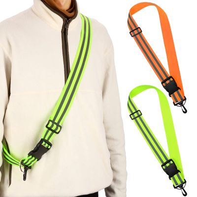 Saintrygo 2 Pieces Reflective Sash for Walking at Night Running Gear Safety Reflective High Visibility Jacket Adjustable Sash for Walking Cycling at Night (Fluorescent Green,Orange)