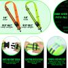 Saintrygo 2 Pieces Reflective Sash for Walking at Night Running Gear Safety Reflective High Visibility Jacket Adjustable Sash for Walking Cycling at Night (Fluorescent Green,Orange) view 3
