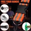 Saintrygo 2 Pieces Reflective Sash for Walking at Night Running Gear Safety Reflective High Visibility Jacket Adjustable Sash for Walking Cycling at Night (Fluorescent Green,Orange) view 4