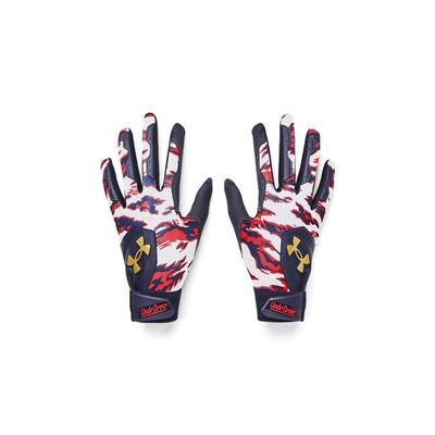 Under Armour Boys Youth Clean Up Culture Baseball Gloves, (410) Midnight Navy / / Metallic Gold, Large