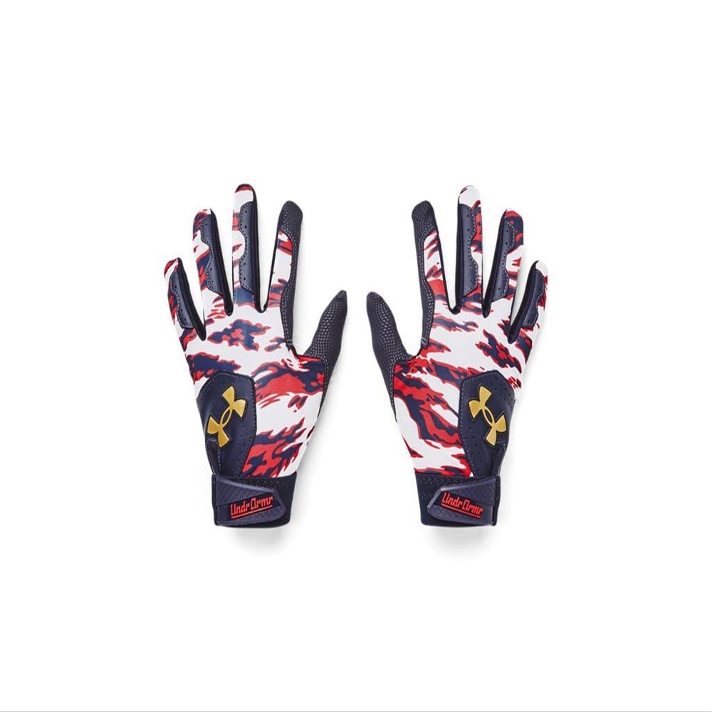 Under Armour Boys Youth Clean Up Culture Baseball Gloves, (410) Midnight Navy / / Metallic Gold, Large