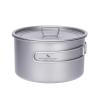 Boundless Voyage Titanium Pot Portable Camping Cookware Lightweight Cooking Pot Set for Outdoor Cooking Traveling Backpacking Hiking Trekking Picnic (1.8L) view 1