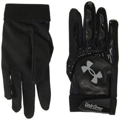 Under Armour Boys Clean Up T Ball Gloves, (004) Black/Black/Steel, One Size Fits Most