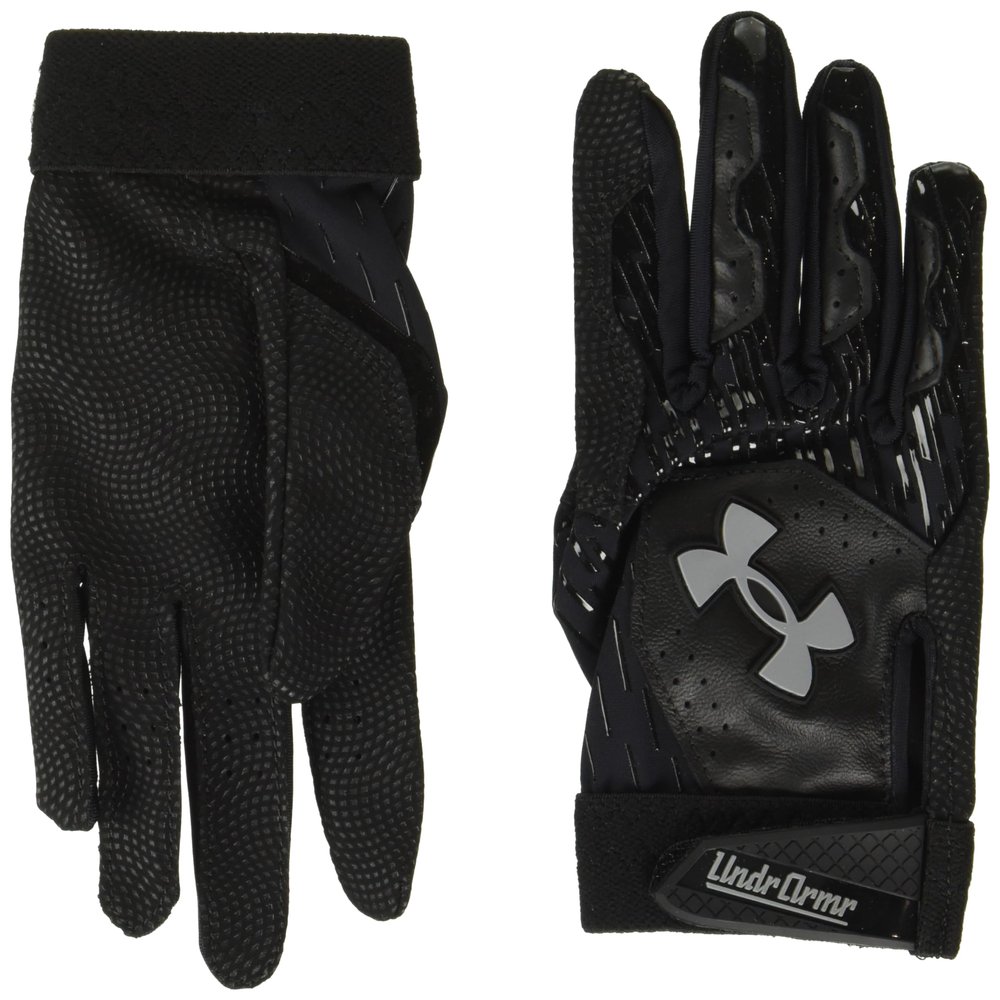 Under Armour Boys Clean Up T Ball Gloves, (004) Black/Black/Steel, One Size Fits Most