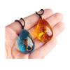 Acxico 2 pcs Insect Stone Natural Scorpions Inclusion Genuine Amber Baltic Pendant Necklace view 2