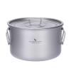 Boundless Voyage Titanium Pot Portable Camping Cookware Lightweight Cooking Pot Set for Outdoor Cooking Traveling Backpacking Hiking Trekking Picnic (2.4L) view 1