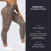 Aoxjox High Waisted Workout Leggings for Women Trinity Yoga Pants 26.5" (A Coffee Dot Print, XX-Small) view 2