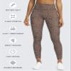 Aoxjox High Waisted Workout Leggings for Women Trinity Yoga Pants 26.5" (A Coffee Dot Print, XX-Small) view 4