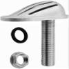 Stainless Steel 316 Boat Intake Strainer Thread Thru-Hull,Marine Pump Hose Fitting Water Outlet Hose Pipe Hardware Accessories with Rubber Washer Gaskets (Size33mm 1 1/4in) view 2