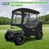 10L0L 2 Passenger Golf Cart Enclosure for Club Car DS & Precedent,Waterproof 600D Rain Cover,with Side Mirror Opening,Transparent Tail Light Panel,Foldable Door,Windshield,4-Sided Clear Windows view 2