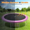 ExacMe 12 Foot Trampoline Pad 0.8" Thick with Opening, Replacement Safety Spring Cover Frame Pad with Storage Bag (Pink) view 4