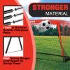 RUNBOW 9x5 ft Portable Kids Soccer Goal for Backyard Adult Junior Large Practice Soccer Net with Carry Bag (9x5ft, Red, 1 Pack) view 4