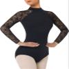 BAKPH Women's Turtleneck Dance Ballet Leotard With Durable Lace,Water-drop Hollow Back(W7029-06-XL) view 1
