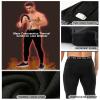Yuerlian Men's Thermal Compression Pants, Fleece Lined Running Tights Compression Baselayer Leggings with Pockets for Cold view 2