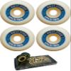 57mm Spitfire Wheels Formula Four Lock Ins White/Blue Skateboard Wheels - 99a with Viper Strike Skateboard Bearings 8mm Precision ABEC 7 Skateboard Bearings - Bundle of 2 Items view 1