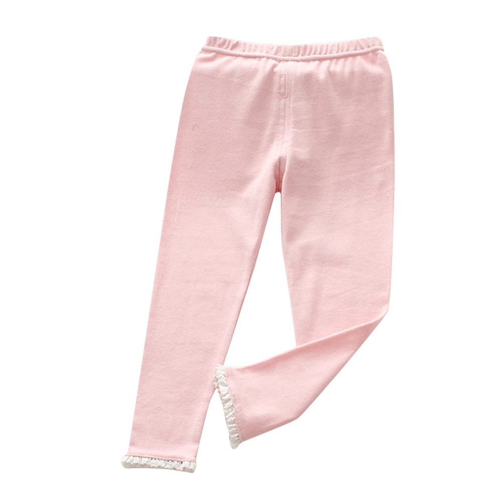 Toddler Children Kids Baby Girls Solid Ruffled Pants Leggings Trousers Clothes Softball Pants Girls (Pink, 5-6 Years)
