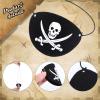 Tatuo Halloween Costumes Pirate Eye Patches Black Felt Skull Single Eye Skull Captain Patches for Halloween Carnival Party(120 Pieces) view 3
