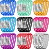 Shimeyao 180 Pcs 1.8" Small Aluminum Clip Keychain Buckle Clip Bulk Mini Aluminum D Ring Shape Small Lock Spring Snap Hook(Multicolor) view 1