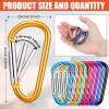 Shimeyao 180 Pcs 1.8" Small Aluminum Clip Keychain Buckle Clip Bulk Mini Aluminum D Ring Shape Small Lock Spring Snap Hook(Multicolor) view 2