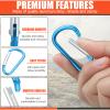 Shimeyao 180 Pcs 1.8" Small Aluminum Clip Keychain Buckle Clip Bulk Mini Aluminum D Ring Shape Small Lock Spring Snap Hook(Multicolor) view 3