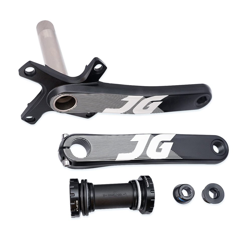 JGbike Crank Arm Set Mountain Bike Crankset Arm Set 170mm 104 BCD with 68 73 Bottom Bracket Kit for MTB BMX Road Bicyle,Compatible with Shimano,SRAM,FSA, Gaint