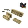 ZTFSETD Tactical Scope Mount for Fiber Optic Scope, with Offset Optic Base and Adapter Plate Set Compatible with T2 RMR Red Dot Sight, Tan view 1