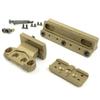 ZTFSETD Tactical Scope Mount for Fiber Optic Scope, with Offset Optic Base and Adapter Plate Set Compatible with T2 RMR Red Dot Sight, Tan view 2