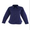 21Fashion Womens Button Down Slim Fit Dress Shirt Ladies Full Sleeve Office Pinpoint Shirt Navy view 1