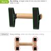 SELEWARE Wood Push up Bars Parallettes Bars Anti-Slip Handstand Bars for Calisthenics, Fitness, Floor Workouts Solid Wood with Sturdy Metal Bracket, Support 600 lbs 10 * 6.5 * 4 inch view 2