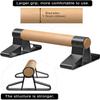 SELEWARE Wood Push up Bars Parallettes Bars Anti-Slip Handstand Bars for Calisthenics, Fitness, Floor Workouts Solid Wood with Sturdy Metal Bracket, Support 600 lbs 10 * 6.5 * 4 inch view 4