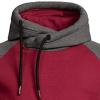 Maiyifu-GJ Men's Slim Fit Long Sleeve Hoodies Lightweight Color Block Pullover Hoodie Hipster Sports Gym Hooded Sweatshirt (Red,X-Large) view 3