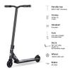 FREEDARE Complete Pro Scooter JB-1 Stunt Scooter for Kids 8 Years and Up, Teens, Adults, Trick Scooter for Beginners Black view 3