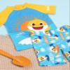 Baby Shark Swimsuit Boys Toddlers 2 Piece Blue T-Shirt Shorts Surf Suit 5-6 Years view 2