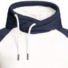 Maiyifu-GJ Men's Slim Fit Long Sleeve Hoodies Lightweight Color Block Pullover Hoodie Hipster Sports Gym Hooded Sweatshirt (White,X-Large) view 3
