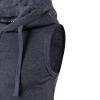 Men's Zip Up Hoodie Tank Tops Sleeveless Bodybuilding Fitness Muscle Hoodies Lightweight Gym Hooded Vest Blouse (Dark Grey,Large) view 3