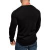 Maiyifu-GJ Men's Long Sleeve Muscle Fitted T-Shirt Gym Workout Athletic Stretch Shirts Crew Neck Bodybuilding Training Top (Black,X-Large) view 3