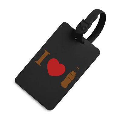 I Love Coke Luggage Tag Travel Baggage Tag Suitcase ID Identifier Labels for Women Men One Size