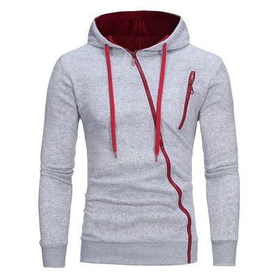 Maiyifu-GJ Men's Side Zipper Workout Hoodies Slim Gym Lightweight Pullover Hoodie Sports Hooded Sweatshirts with Zip Pockets (Light Grey,Large)