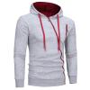 Maiyifu-GJ Men's Side Zipper Workout Hoodies Slim Gym Lightweight Pullover Hoodie Sports Hooded Sweatshirts with Zip Pockets (Light Grey,Large) view 3