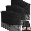 15 Pieces Travel Shoe Bag, Large Non-Woven Drawstring Shoes Storage Bags with Transparent Slot for Men and Women (Black) view 1