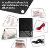 15 Pieces Travel Shoe Bag, Large Non-Woven Drawstring Shoes Storage Bags with Transparent Slot for Men and Women (Black) view 3