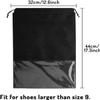 15 Pieces Travel Shoe Bag, Large Non-Woven Drawstring Shoes Storage Bags with Transparent Slot for Men and Women (Black) view 4
