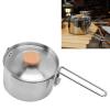 1L Stainless Steel Portable Camping Kettles with Lid and Removable Handle, Camping Tea Pot, Outdoor Camping Hiking Kettle Coffee Pot Portable Teapot Kettle, Compact and Lightweight, Camping Tea Po view 4
