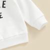 BOIBOKOKO Infant Baby Boy Fall Winter Outfits Long Sleeve Letter Print/Cow Sweatshirt Top Solid Color Pants Set 2PCS Baby Clothes Set (White B, 18-24 Months) view 4