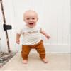 BOIBOKOKO Infant Baby Boy Fall Winter Outfits Long Sleeve Letter Print/Cow Sweatshirt Top Solid Color Pants Set 2PCS Baby Clothes Set (Grey, 6-12 Months) view 2