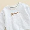 BOIBOKOKO Infant Baby Boy Fall Winter Outfits Long Sleeve Letter Print/Cow Sweatshirt Top Solid Color Pants Set 2PCS Baby Clothes Set (Grey, 6-12 Months) view 3